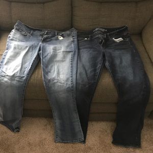 2 Pairs AEO Jeans. Like new, worn maybe twice.